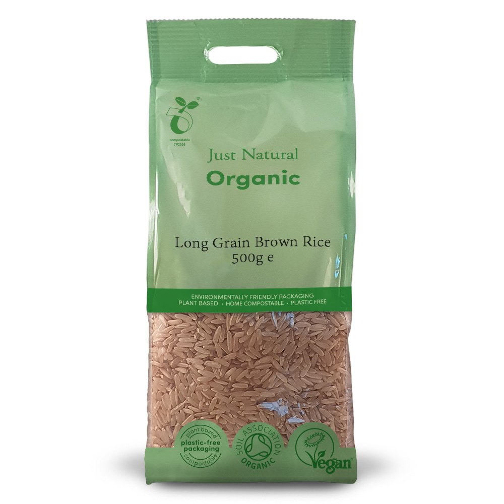 Just Natural Organic Long Grain Brown Rice 500g