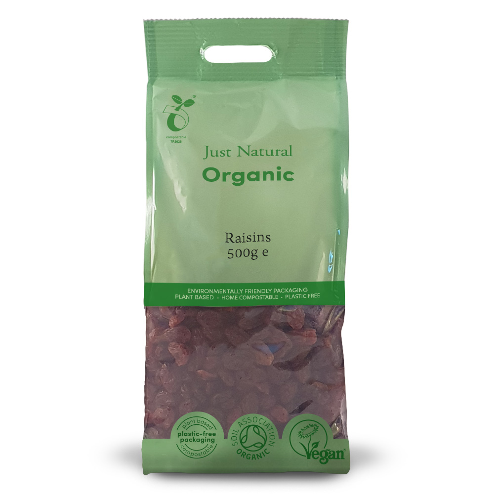 Just Natural Organic Thompson Seedless Raisins 500g