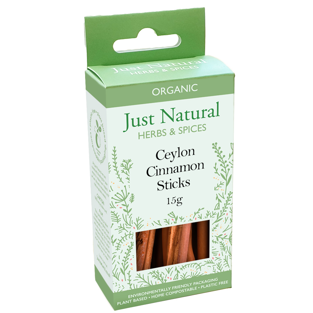 Just Natural Organic Ceylon Cinnamon Sticks 15g
