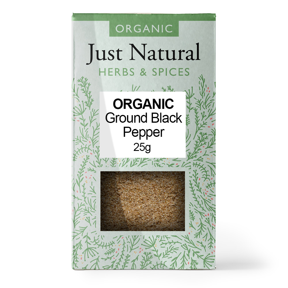 Just Natural Organic Ground Black Pepper 25g