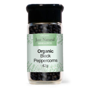 Just Natural Organic Black Peppercorns 42g