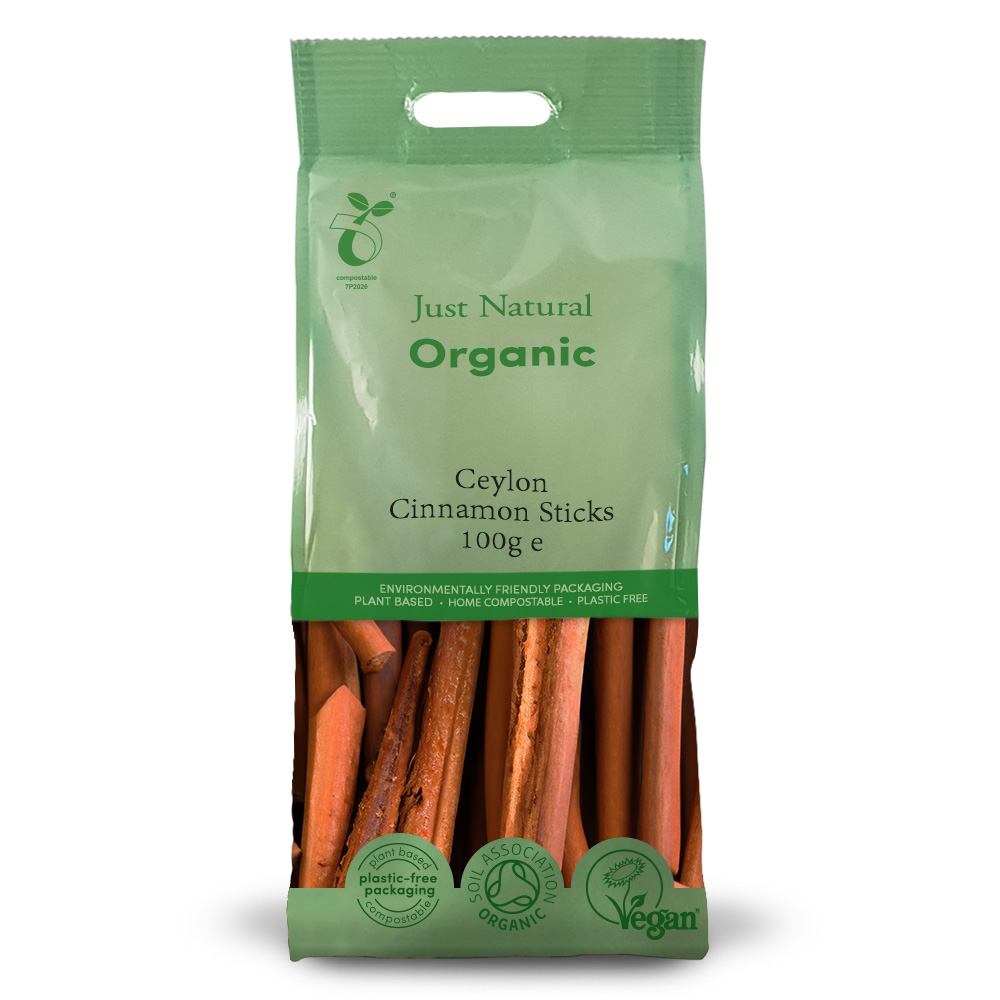 Just Natural Organic Ceylon Cinnamon Sticks 100g