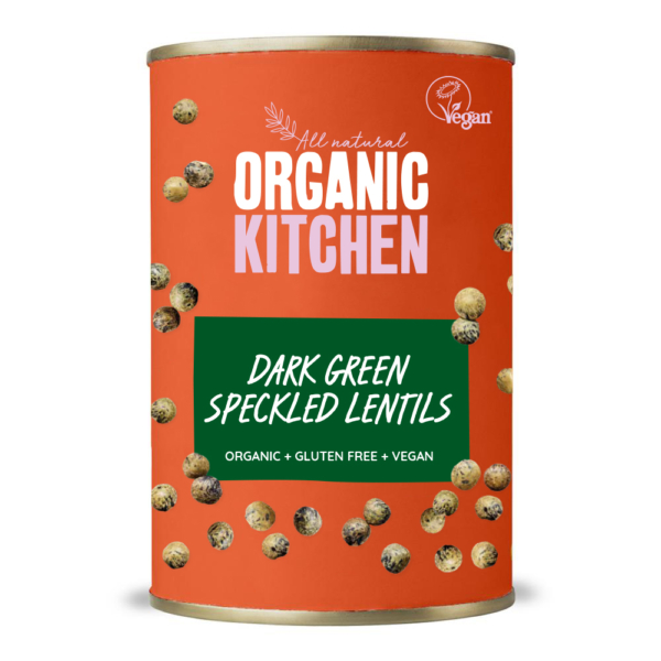 Organic Kitchen Organic Dark Green Speckled Lentils 400g