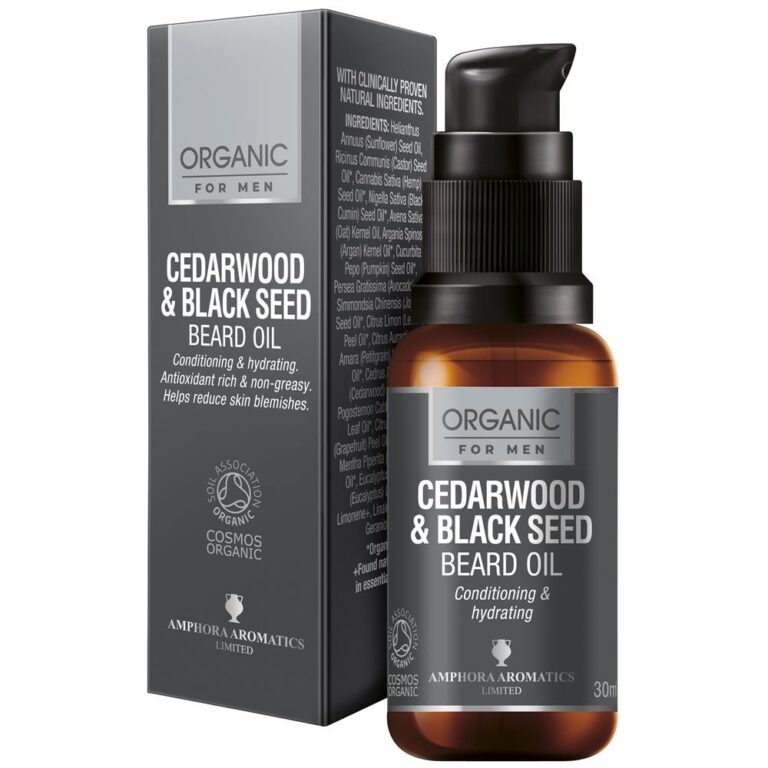 Amphora Aromatics Cedarwood & Black Seed Beard Oil Cosmos Organic