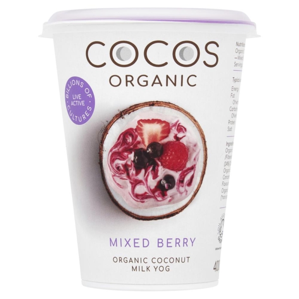 Cocos Organic Mixed Berry Coconut Milk Yoghurt Alternative 400g