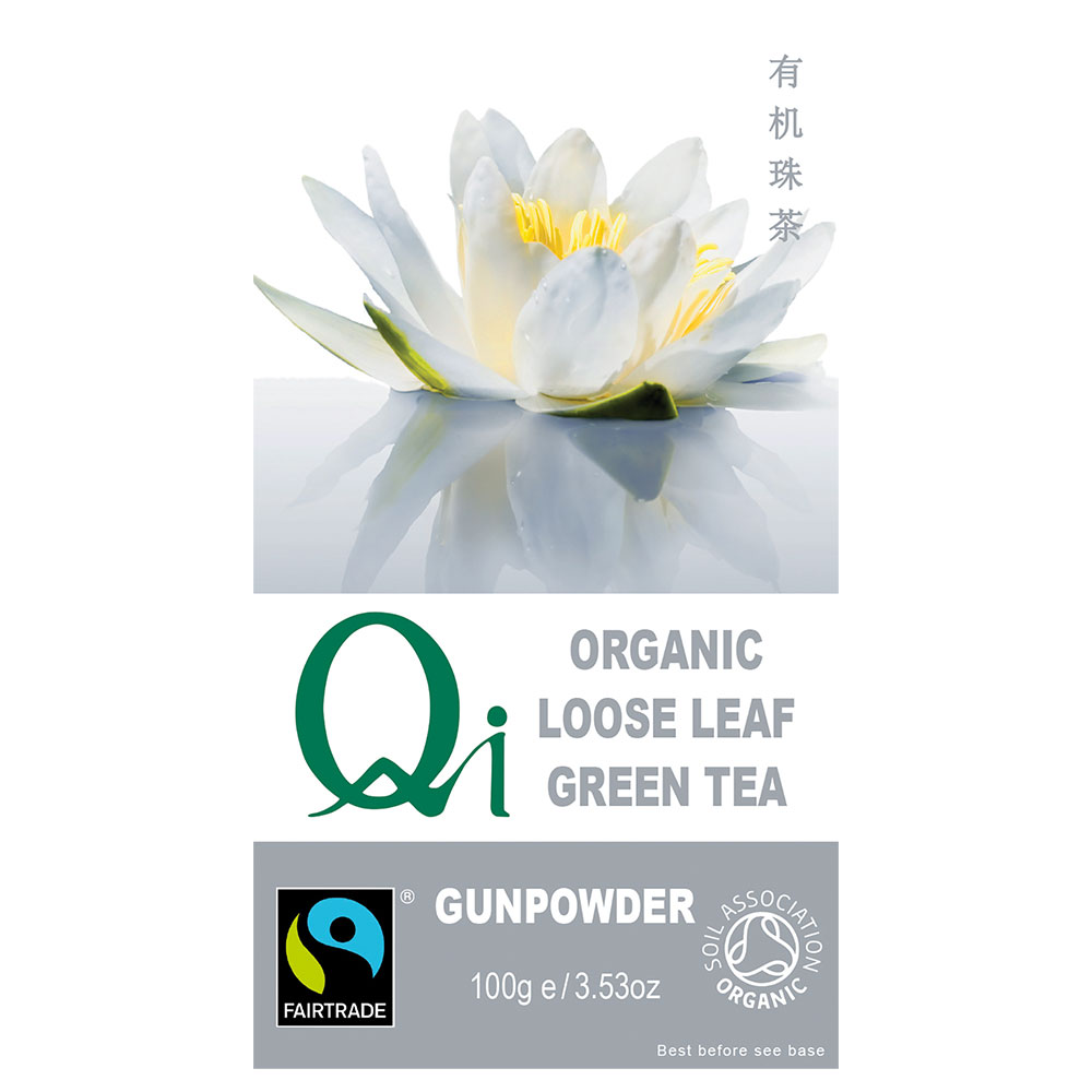 Qi Organic Gunpowder Pearl Tea 100g