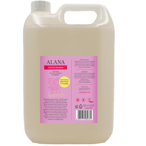 Alana Pink Rose & Vanilla Natural Shampoo 5L