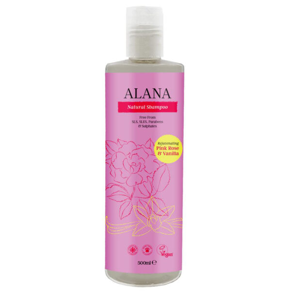 Alana Pink Rose & Vanilla Natural Shampoo 500ml