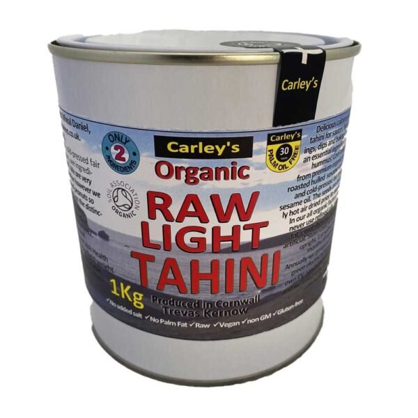 Carley's Organic Roasted LIGHT Tahini 1kg Eco Tin