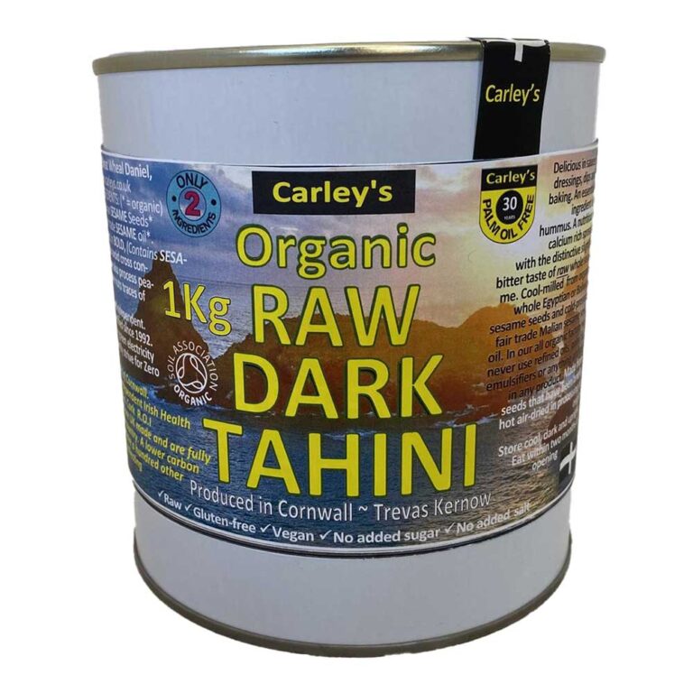 Carley's Organic RAW DARK Tahini 1kg Eco Tin