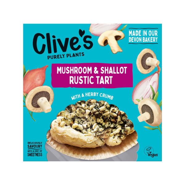 Clives Organic Mushroom & Shallot Rustic Tart 380g