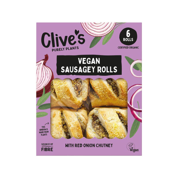 Clives Organic Vegan Sausagey Rolls 160g