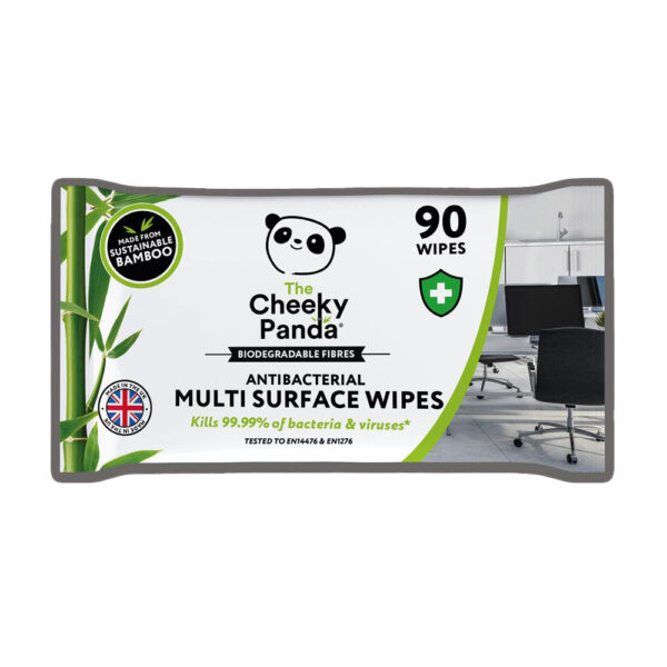 Cheeky Panda Antibacterial Multi-Surface Bamboo Wipes 90 Wipes