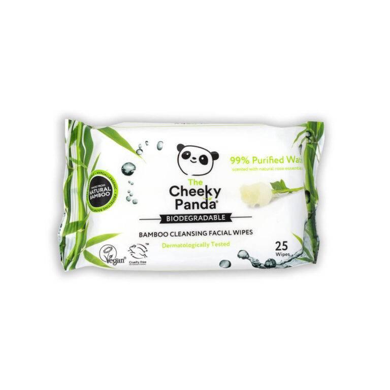Cheeky Panda 100% Bamboo Facial Cleansing Wipes Rose Scented