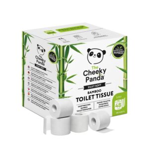 Cheeky Panda Silky Soft Plastic Free Bamboo Toilet Tissue 48 Rolls