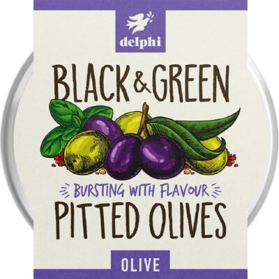 Delphi Black & Green Pitted Olives