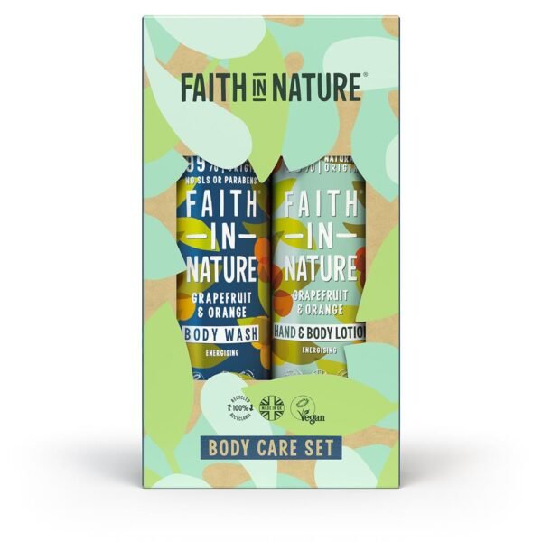 Faith in Nature Grapefruit & Orange Body Wash + Hand & Body Lotion Gift Set 800ml