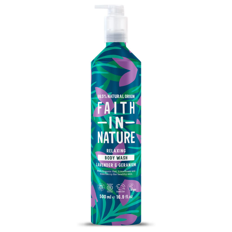 Faith in Nature Lavender & Geranium Body Wash 500ml (Alu)