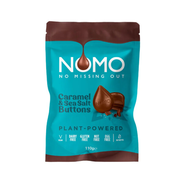 Nomo Free from Sea Salt & Caramel Chocolate Buttons 110g (Min. 2)