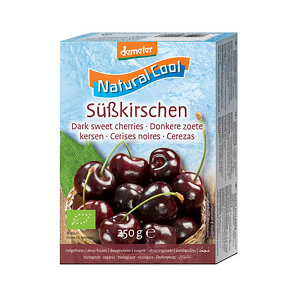 Natural Cool Organic Dark Sweet Cherries 250g (Min. 2)