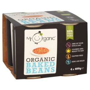 Mr Organic Baked Beans 4 x 400g Pack X 6