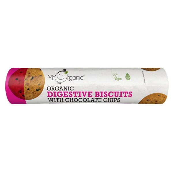 Mr Organic Chocolate Chip Digestives Biscuits 250g (Min. 2)