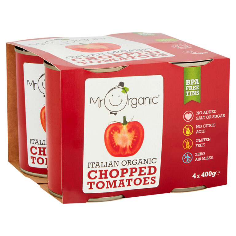 Mr Organic Chopped Tomatoes 4 x 400g X 6