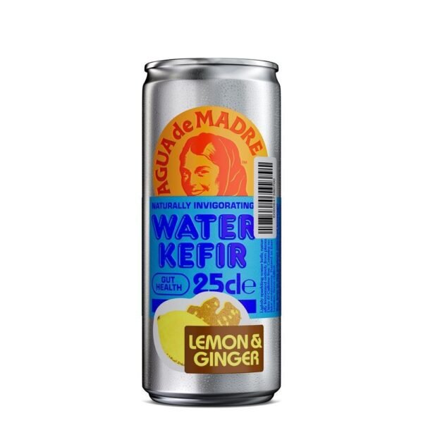Agua De Madre Lemon & Ginger Water Kefir 250ml (Min. 2)
