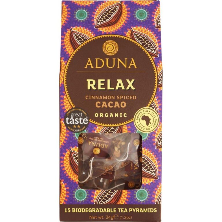 Aduna Superfoods Mind Super-Tea - Cinnamon Spiced Cacao (15 Pyramids)