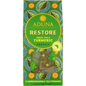Aduna Superfoods Restore Super-Tea Green Tea & Turmeric 15 Pyramids