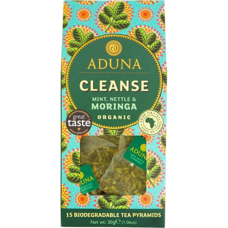 Aduna Superfoods Cleanse Super-Tea Mint Nettle & Moringa (15 Pyramids)