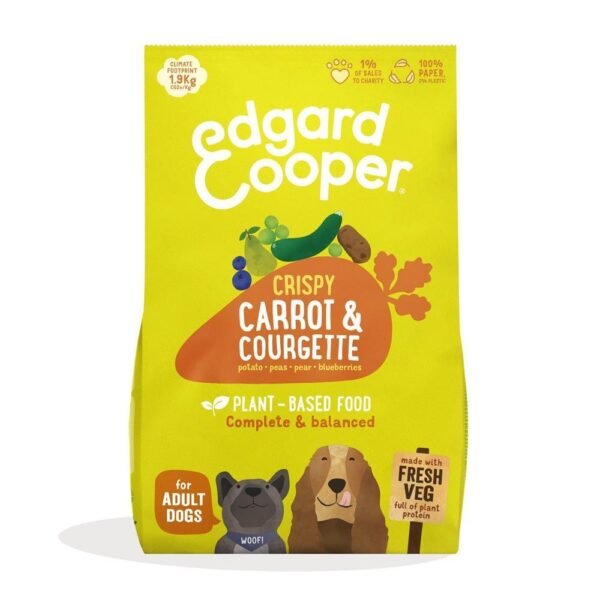 Edgard and Cooper Plant-Based Dog Food with Fresh Carrot & Courgette 1kg