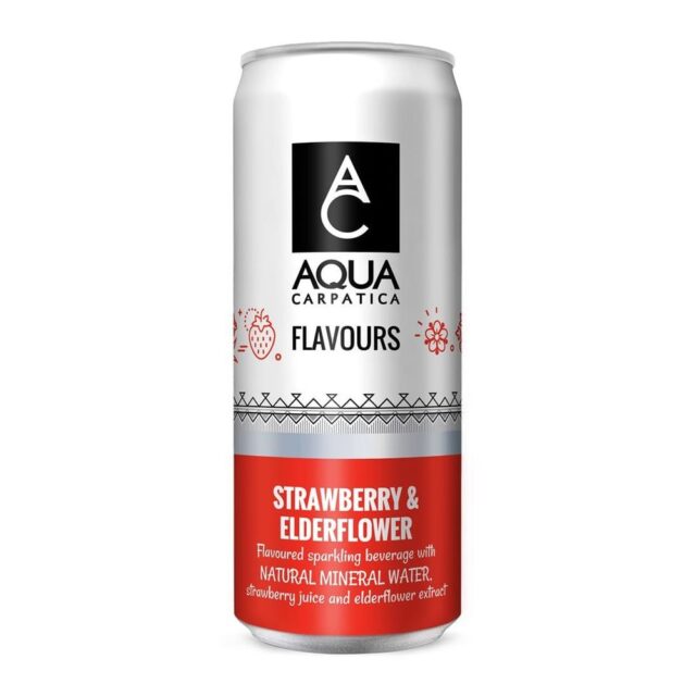 Aqua Carpatica Flavoured Sparkling Mineral Water Strawberry & Elderflower