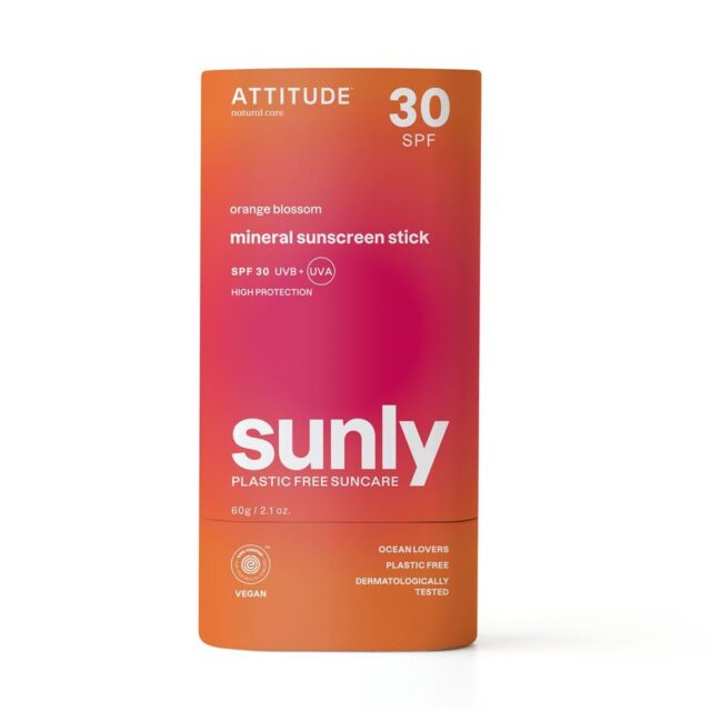 Attitude Sunly - Sunscreen Stick - Orange Blossom - 30 SPF -