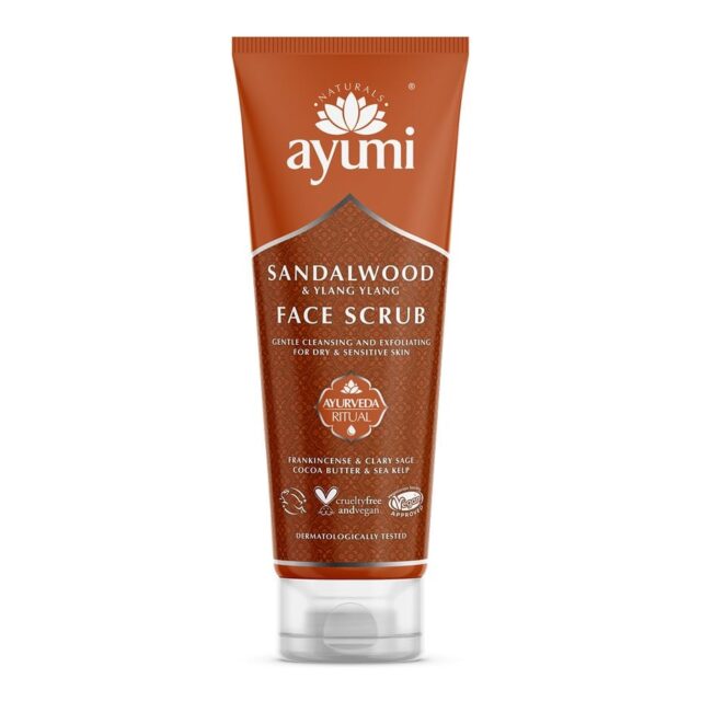 Ayumi Gentle Sandalwood Face Scrub For Dry & Sensitive Skin
