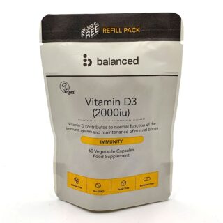 Balanced Vegan Vitamin D3 60 Veggie Caps - Refill Pouch