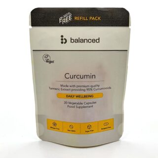 Balanced Curcumin (Turmeric Extract) 30 Veggie Caps - Refill Pouch