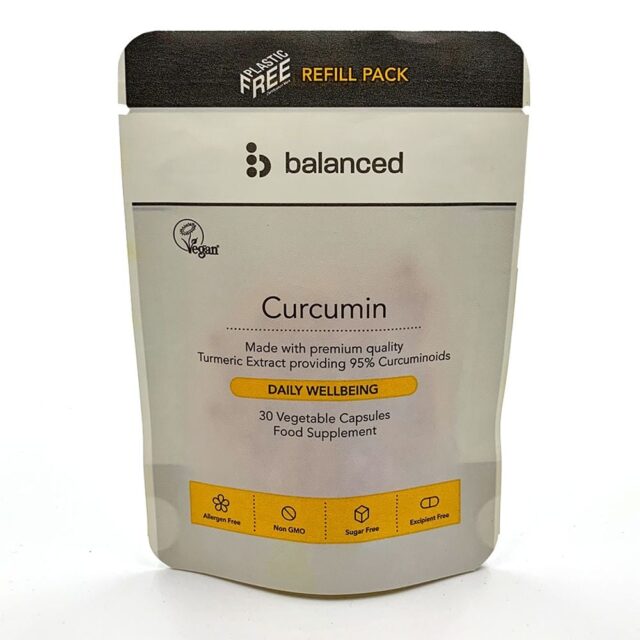 Balanced Curcumin (Turmeric Extract) 30 Veggie Caps - Refill Pouch