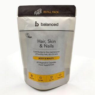 Balanced Hair Skin & Nails 60 Veggie Caps - Refill Pouch