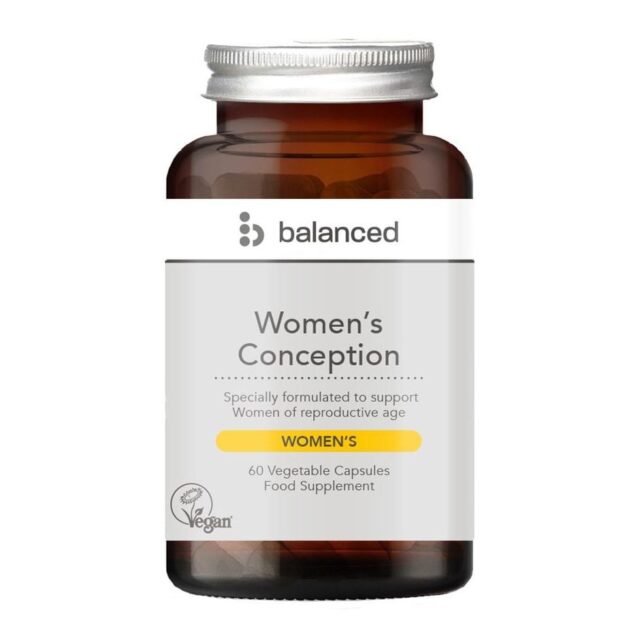 Balanced Women's Conception 60 Veggie Caps - Reusable Bottle