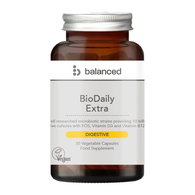 Balanced BioDaily Extra 30 Veggie Caps - Reusable Bottle
