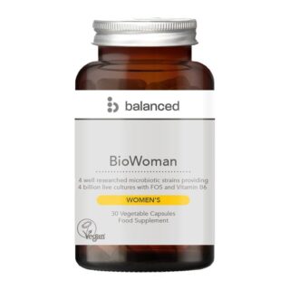 Balanced BioWoman 30 Veggie Caps - Reusable Bottle