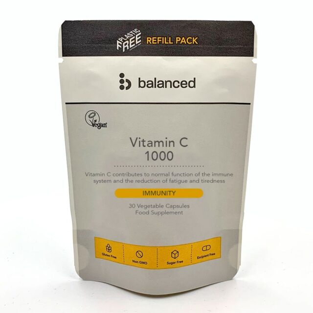 Balanced Vitamin C 1000 30 Veggie Caps - Refill Pouch