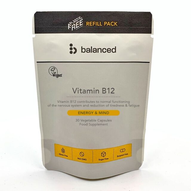 Balanced Vitamin B12 30 Veggie Caps - Refill Pouch