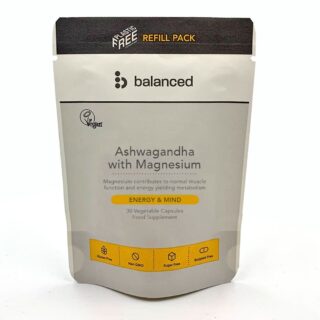 Balanced Ashwagandha With Magnesium 30 Veggie Caps - Refill Pouch