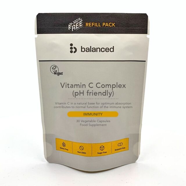 Balanced Vitamin C Complex (pH Friendly) 30 Veggie Caps - Refill Pouch
