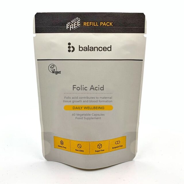 Balanced Folic Acid 60 Veggie Caps - Refill Pouch