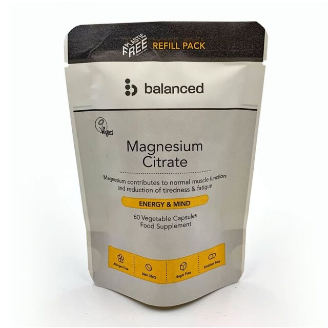 Balanced Magnesium Citrate 60 Veggie Caps - Refill Pouch