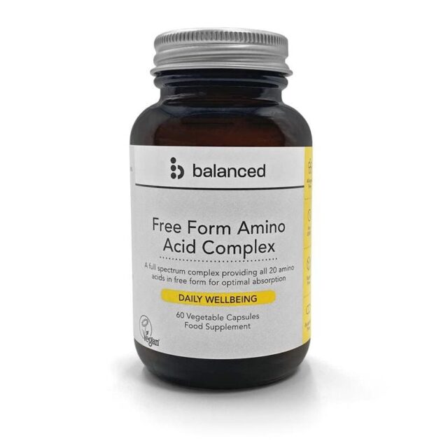 Balanced Free Form Amino Acid Complex 60 Veggie Caps - Reusable Bottle