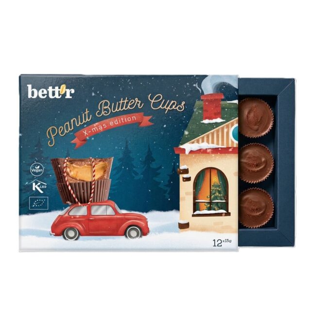 Bettr Bett'r Christmas Box of Peanut Nut Butter Cups